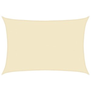vidaXL Voile d'ombrage 160 g/m² Crème 5x7 m PEHD
