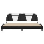 vidaXL Cadre de lit Viana sans matelas noir et blanc 200x200 cm similicuir