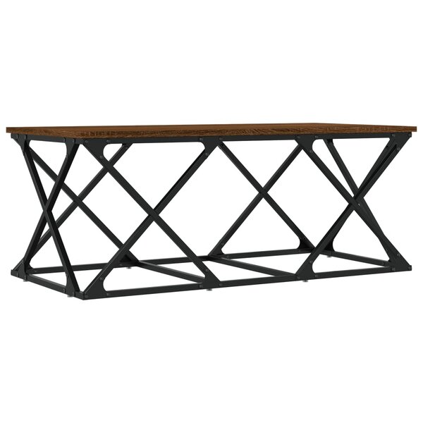 vidaXL Table basse chêne marron 100x49x40 cm bois d'ingénierie