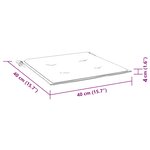 vidaXL Coussins de chaise de jardin lot de 2 rose 40x40x4 cm tissu