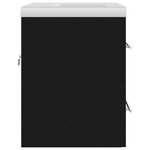 vidaXL Armoire d'évier avec lavabo intégré Noir Aggloméré