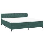 vidaXL Sommier à lattes de lit et matelas vert foncé 180x210cm velours