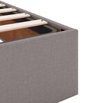 vidaXL Cadre de lit avec matelas Taupe 140 x 190 cm tissu