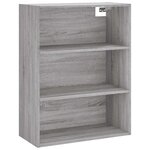 vidaXL Buffet haut Sonoma gris 69 5x34x180 cm Bois d'ingénierie