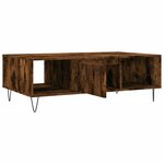 vidaXL Table basse chêne fumé 104x60x35 cm bois d'ingénierie