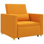 vidaXL Canapé-lit escamotable simple Jaune foncé 90 x 165 x 87 cm