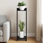 vidaXL Support de Plante Chêne noir 30 x 30 x 100 cm Bois d'ingénierie