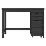 vidaXL Ensemble bureau et cabinet roulant MOSS 2 Pièces Noir