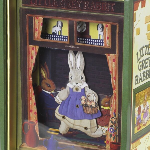 Grande boite à musique petit lapin gris