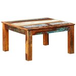 vidaXL Table basse carrée Bois de récupération