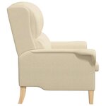 vidaXL fauteuil Crème 76 x 94 x 102 cm Tissu Sharpa