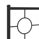 vidaXL Tête de lit de remplacement métal noir 107 cm