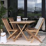 4 Chaises de jardin en teck TOLEDO