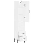 vidaXL Buffet haut Blanc 34 5x34x180 cm Bois d'ingénierie