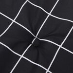 vidaXL Coussin de banc de jardin carreaux noir 120x50x3cm tissu oxford