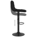 vidaXL Tabouret de bar Noir Velours