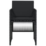 vidaXL Chaises de jardin lot de 4 avec coussins noir résine tressée