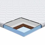 vidaXL Coussins de Matelas Blanc 70 x 200 cm Polyester sans colle