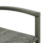 Vidaxl tabourets de bar lot de 2 gris résine tressée