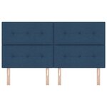 vidaXL Tête de lit avec tête de lit Bleu 180 cm tissu