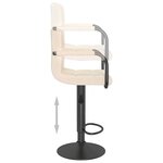 vidaXL Tabouret de bar Crème Tissu