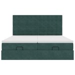 VidaXL Cadre de lit ottoman avec matelas vert foncé 180x200cm velours