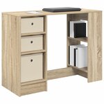 vidaXL Bureau Chêne Sonoma Bois d'ingénierie 100 x 40 x 75 cm