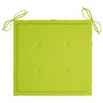 vidaXL Chaises de jardin empilables avec coussins lot de 6 Teck solide