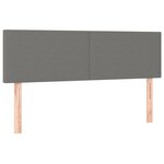 vidaXL Sommier à lattes de lit avec matelas Gris foncé 140x190cm Tissu
