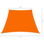 vidaXL Voile de parasol Tissu Oxford trapèze 3/4x3 m Orange