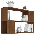 vidaXL Bibliothèque Chêne marron 100x24x63 cm Bois d'ingénierie