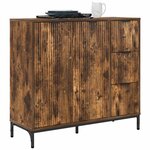 vidaXL Buffet Chêne fumé 89 5 x 33 x 82 cm Bois d'ingénierie