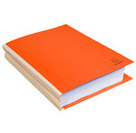 Paquet de 25 chemises Dos toilé 300g dos 3cm 24x32cm Orange EXACOMPTA