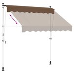 vidaXL Auvent rétractable manuel Taupe 150 cm