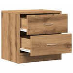 vidaXL Tables de chevet 2 Pièces chêne artisanal bois d'ingénierie