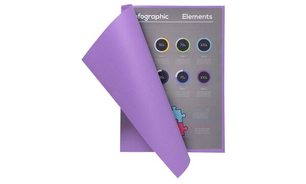 Paquet de 100 chemises FLASH 220 100  recyclé - 24x32cm x 5 EXACOMPTA