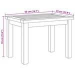 vidaXL Table basse Marron 50 x 35 x 36 cm Bois de teck solide