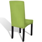 vidaXL Housse de chaise droite extensible 6 Pièces vert
