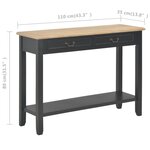 vidaXL Table console Noir 110x35x80 cm Bois