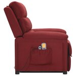 vidaXL Fauteuil de massage Rouge bordeaux Tissu