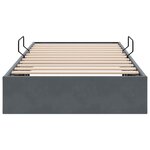 vidaXL Lit de Rangement avec matelas Gris foncé 100 x 190 cm Velours