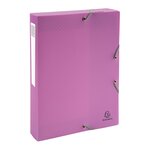 Boîte de classement plastique forever young exacompta - dos 4 cm couleurs assorties - lot de 4