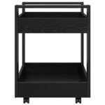 vidaXL Trolley de Bureau Chêne noir 60 x 45 x 60 cm Bois d'ingénierie