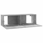vidaXL Meuble TV Gris béton 100x30x30 cm Bois d’ingénierie
