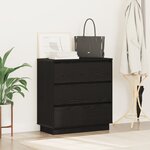 Table de chevet vidaXL avec LED Chêne noir 71x34 5x75 cm Bois d'ingénierie