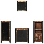 vidaXL Ensemble de mobilier de salle de bain avec étagère 4 Pièces