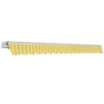 vidaXL Auvent pliable manuel 600 cm Jaune/blanc