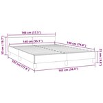 vidaXL Cadre de lit sans matelas bleu foncé 140x190 cm velours