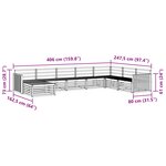 vidaXL Ensemble de canapés d'extérieur 8 Pièces Naturel