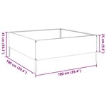 vidaXL Lit surélevé de jardin 100x100x25 cm acier inoxydable